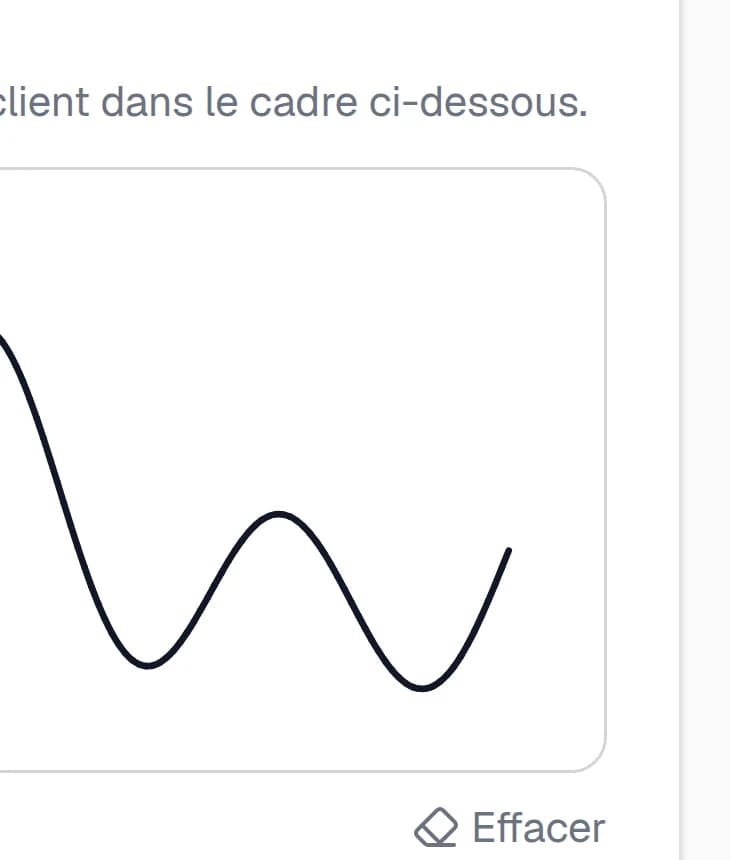 Le client signe le devis au doigt sur le téléphone de l'artisan